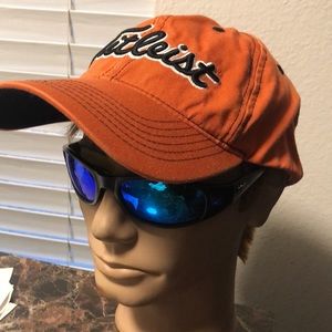 Titleist Pro V1 Men’s Orange Weather Strapback Golf Cap Adult OSFA
